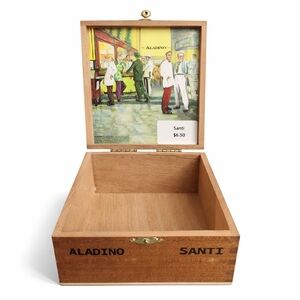 Aldino Republica De Honduras Empty Wood Cigar Box